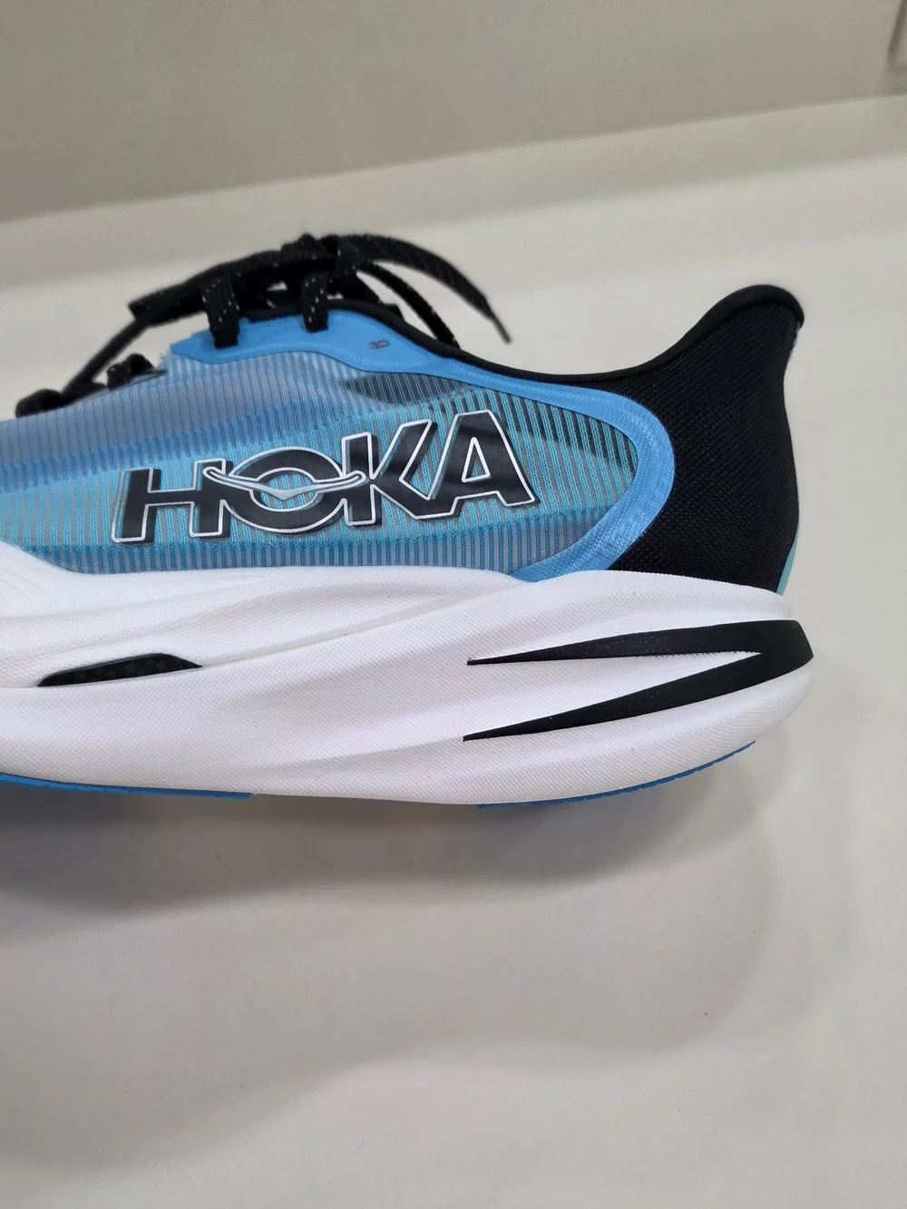 Hoka UNISEX Cielo X 1 2.0 Blue & Black Cush Road Running Shoes W 11.5, M 10 NWOB